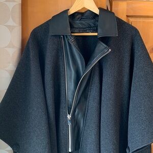 RW&CO. Gray wool cape 2X+